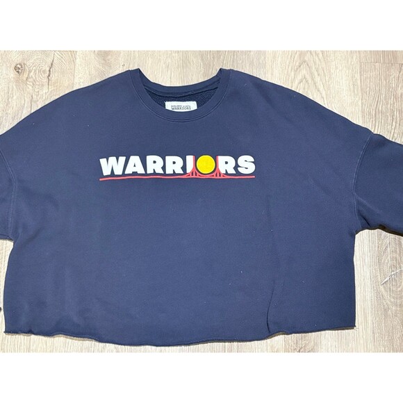 Women’s XL cropped Golden State Warriors sweatshirt EUC - Picture 3 of 7